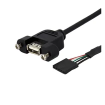 PANEL MOUNT USB CABLE A/HEADER .