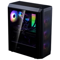 ADATA XPG Ház Midi ATX Valor AIR PLUS, 4x120mm RGB ventilátor, Tápegység nélkül, üvegfalú, fekete ADATA