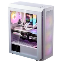 ADATA XPG Ház Midi ATX Valor AIR PLUS, 4x120mm RGB ventilátor, Tápegység nélkül, üvegfalú, fehér ADATA