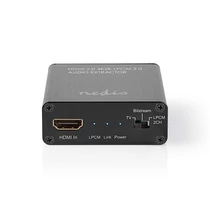 Nedis VEXT3470AT HDMI jel leválasztó (extractor), HDMI bemenet - HDMI kimenet, TosLink anya,  3,5 mm jack anya, 4K@60Hz NEDIS