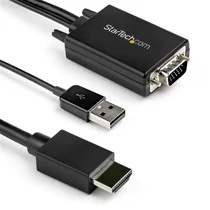 VGA TO HDMI CABLE - USB AUDIO - USB AUDIO - 1080P RESOLUTION