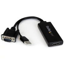 VGA TO HDMI ADAPTER W/ AUDIO .