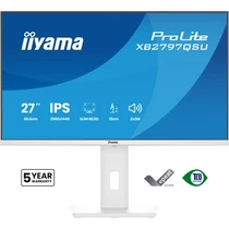 IIYAMA ProLite monitor, IPS, 27", 2560x1440, 16:9, 350 cd / m˛, 1ms, 1000:1, HDMI / DisplayPort / USB, fehér Iiyama