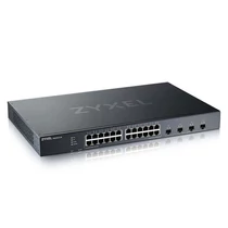 ZYXEL Switch 24x1000Mbps + 4x10G SFP + , Fémházas Menedzselhető, Rackes, XGS1935-28-EU0101F Zyxel