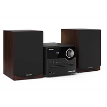 SHARP XL-B512BR Bluetooth mikrohifi rendszer barna fa hangszórókkal, 45W, USB / Bluetooth Sharp