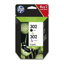 HP X4D37AE Patron 2 pack Bk+Col No.302 (Eredeti)