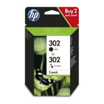 HP X4D37AE Patron 2 pack Bk+Col No.302 (Eredeti)