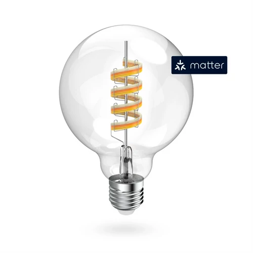 HAMA 176644, OKOS WIFI LED IZZÓ, MATTER, E27, GLOBE, RGBW FILAMENT, 4,9W HAMA