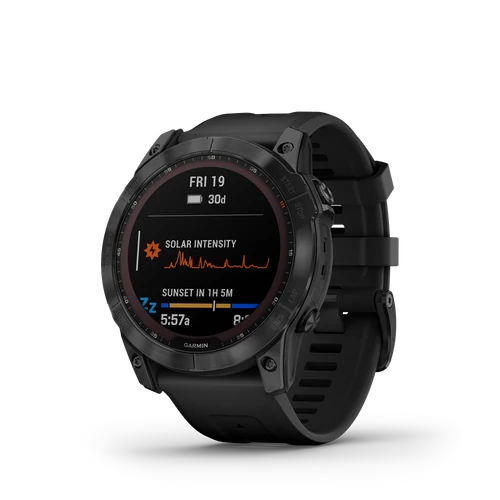 Garmin fenix 7x saphire fekete ti fekete szilikon szíjjal