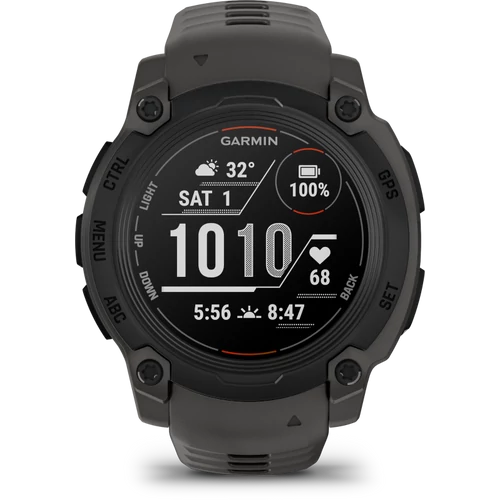 Garmin instinct e, 40mm. black, grey strap