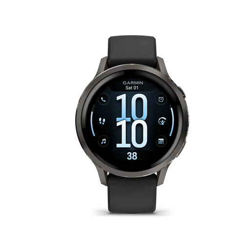 Garmin venu 4 - 41 mm, dark grey, black silicone band