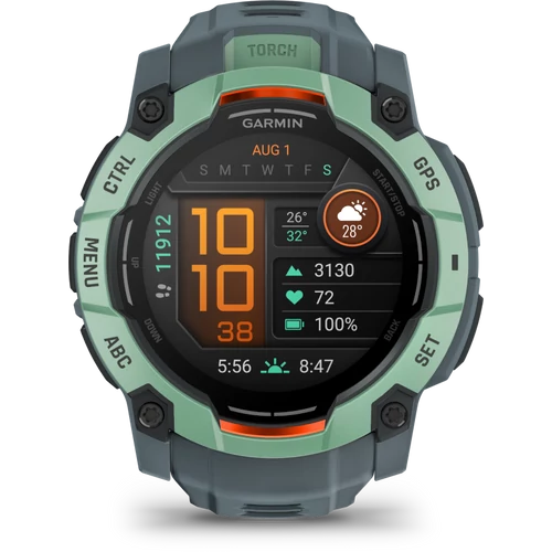 Garmin instinct 3, 50mm amoled, tropic, grey strap
