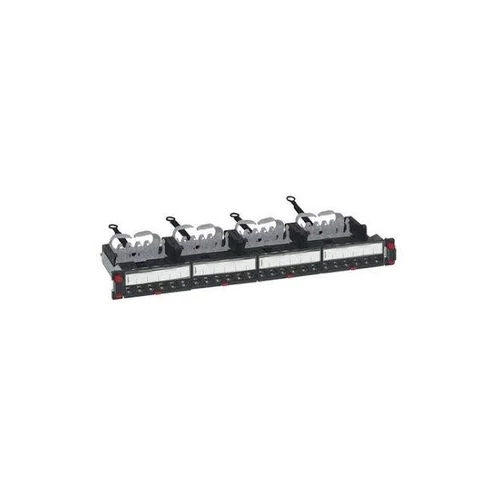 LEGRAND patch panel 19`-1U 24xRJ45 Cat6A árnyékolt (STP) 6xRJ45 kazettás / LCS3 gyorscsatlakozós portok egyenes 500MHz 10 Legrand