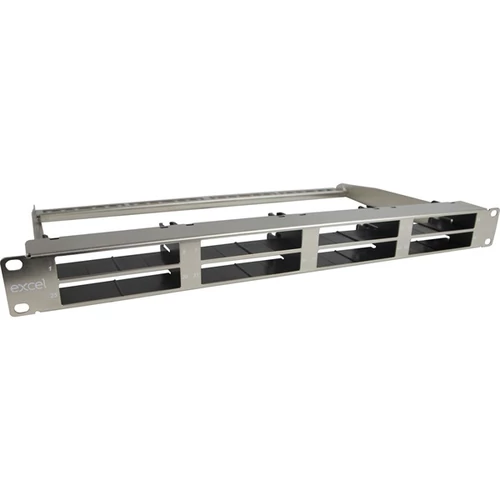 EXCEL Patch Panel Moduláris mix panel 8 modulhoz 1U, ezüst Excel