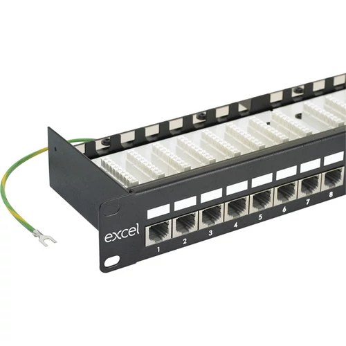 EXCEL Patch Panel Cat.5e FTP 24 portos 1U