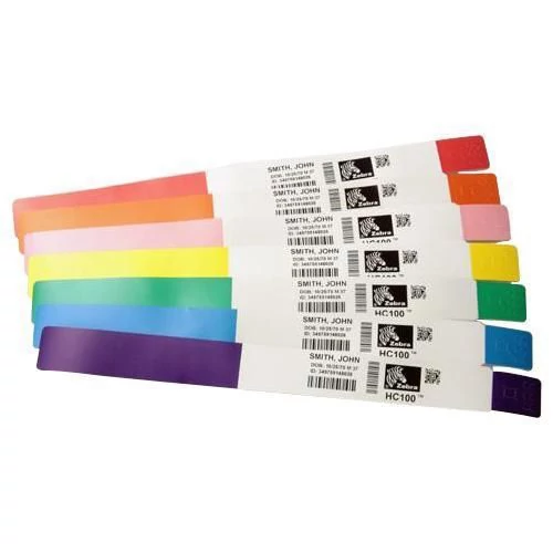 WRISTBAND Z-BAND SPLASH 25X254 350 BANDS/ROLL RED (BOX OF 4)