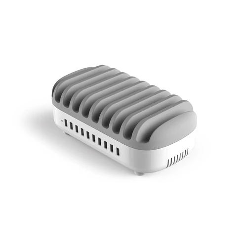 10PORT USB CHARGING DOCK ST UK PLUGS WHITE
