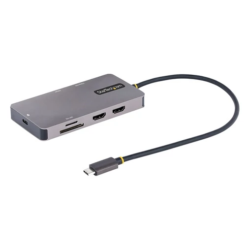 STARTECH USB-C Multiport Adapter, 2xHDMI, 2xUSB 3.2, 1xSD, 1xLAN, 1xMicroSD, 1xUSB-C, 30cm kábel STARTECH