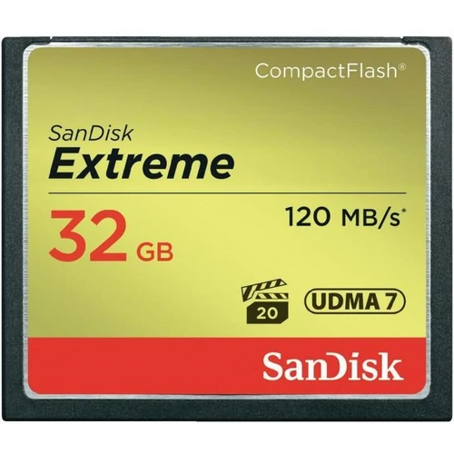 SANDISK CF EXTREME KÁRTYA 32GB, 120MB/S, 85MB/S