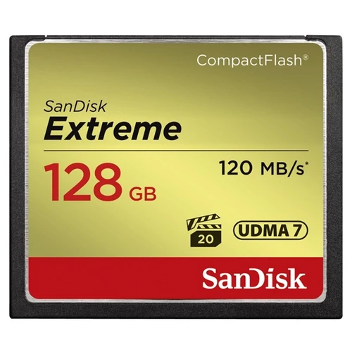 SANDISK 124095, CF EXTREME KÁRTYA 128GB, 120MB / S