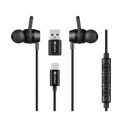 SANDBERG Fülhallgató, USB-C / A In-Earset with Line-Mic Sandberg