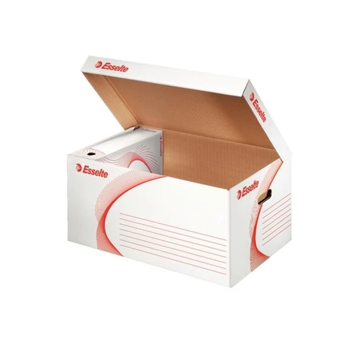 ESSELTE Archiváló konténer, karton, felfelé nyíló,"Standard", fehér ESSELTE