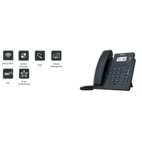 YEALINK Telefon - SIP-T31W HD IP Wi-Fi, 2 vonalas YEALINK