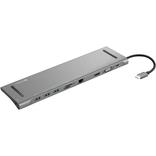 SANDBERG USB-C tartozék, USB-C 10-in-1 Docking Station