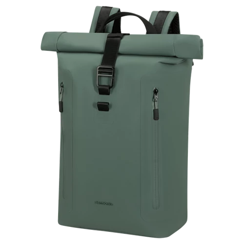 SAMSONITE Notebook hátizsák 151792-1388, ROLLTOP BACKPACK 15.6" GREEN -COATIFY BIZ Samsonite