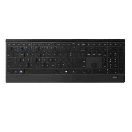 RAPOO 192504, MULTIMODE "E9500M" BLUETOOTH + 2,4GHZ BILLENTYŰZET, FEKETE Rapoo