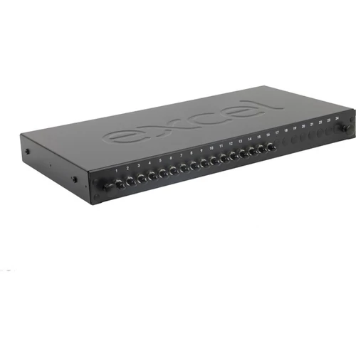 EXCEL Optikai Patch Panel 1U MM ST 24 port, 16 ST toldóval töltve Excel