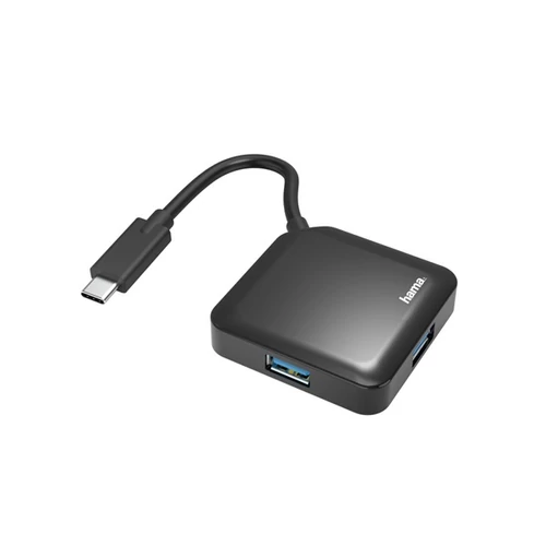 HAMA USB 3.2 TYPE-C HUB, 1:4 BUSPOW. 5Gbit / s, FEKETE