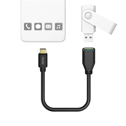 HAMA 201605 FIC E3 USB TYPE-C OTG ADAPTER, 0,15M HAMA