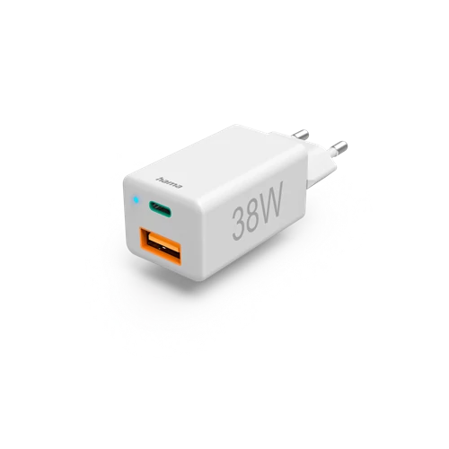 HAMA hálózati usb & type-c töltő, mini "pd / qc" (38w)