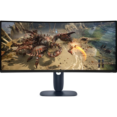 DELL Alienware Ívelt Monitor 34" AW3425DWM WQHD 3440x1440, 180Hz, VA, 21:9, 3000:1, 400cd, 4ms, DP, HDMI, fekete Dell