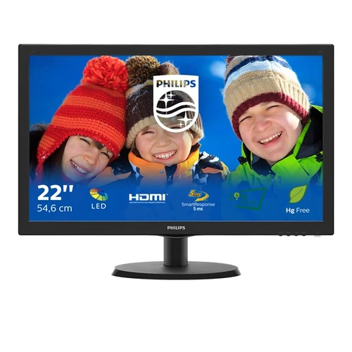 PHILIPS TFT-LCD monitor 21.5" 223V5LHSB2 / 00, 1920x1080, 16:9, 200cd / m2, 5ms, 60Hz, VGA / HDMI