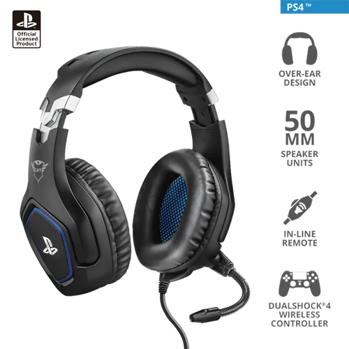 TRUST Mikrofonos fejhallgató PS4™-hez 23530, GXT 488 Forze PS4 Gaming Headset PlayStation® official licensed product Trust