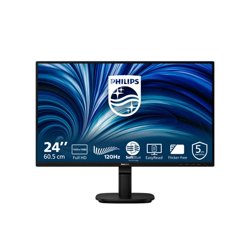 Philips IPS monitor 24" 24B2N2200, 1920x1080, 16:9, 300cd / m2, 4ms, VGA / DisplayPort / HDMI, 120 Hz, hangszóró PHI MON
