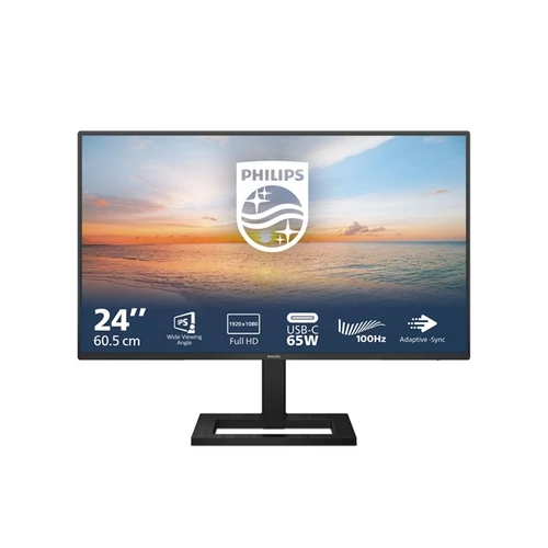 PHILIPS IPS monitor 23.8" 24E1N1300AE / 00 1920x1080, 16:9, 250cd / m2, 4ms, HDMI / 2xUSB / USB-C, hangszóró, 100Hz Philips