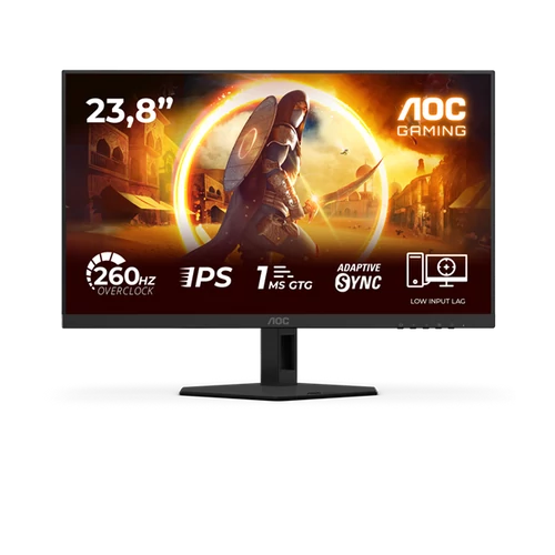 AOC IPS Gaming monitor 23,8" 24G4ZRE 1920x1080, 16:9, 300cd / m2, 1ms, DisplayPort / 2xHDMI, 260 Hz AOC