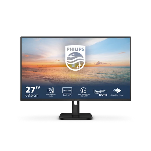 PHILIPS IPS monitor 27" 27E1N1100A, 1920x1080, 16:9, 250cd / m2, 4ms, VGA / HDMI, hangszóró, 100Hz Philips