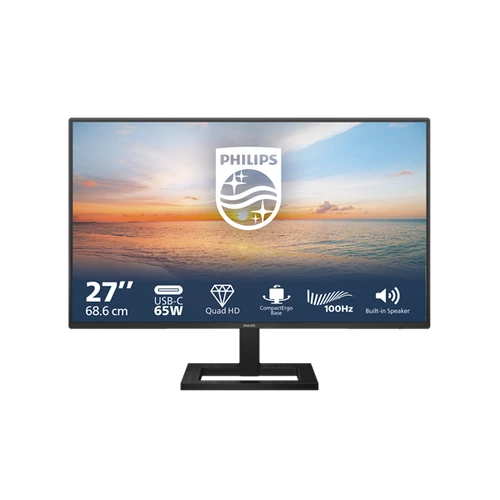 PHILIPS IPS monitor 27" 27E1N1600AE, 2560x1440, 16:9, 350cd / m2, 4ms, HDMI / 2xUSB / USB-C, hangszóró, 100Hz, áll. mag. Philips