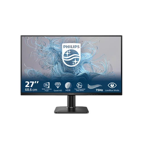 Philips IPS monitor 27" 27E2N1500L, 2560x1440, 16:9, 300cd / m2, 4ms, DisplayPort / HDMI, 75 Hz PHI MON