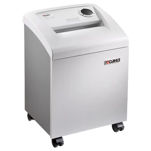 DAHLE Iratmegsemmisítő 40104 BaseCLASS, Kártya / Gémkapocs, 16 lap (70gr), 13 lap (80gr), P-2T-2|E-2|, 6m / min, 30 liter Dahle