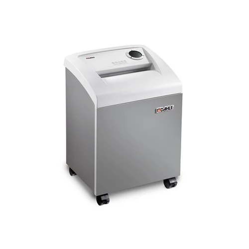 DAHLE Iratmegsemmisítő 403, Kártya / Gémkapocs, 7-9 lap (80gr), P-4 / F-1 / T-4 / E-3, 6,5 m / min, 30 liter, olaj mentes Dahle