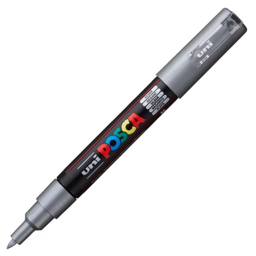 UNI POSCA Marker Pen PC-1M Extra-Fine - Silver UNI