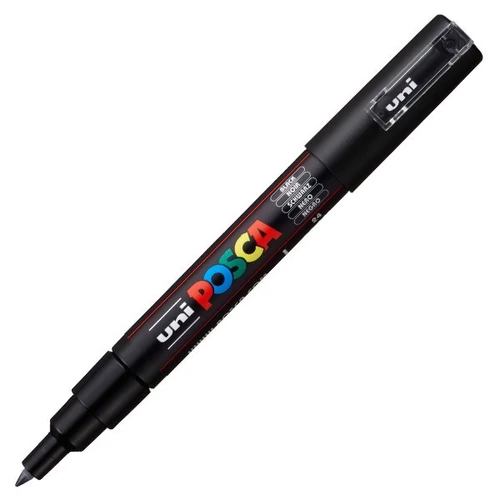 UNI POSCA Marker Pen PC-1M Extra-Fine - Black UNI