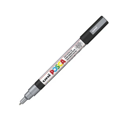UNI POSCA Marker Pen PC-3M Fine - Silver UNI