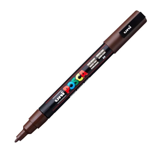 UNI POSCA Marker Pen PC-3M Fine - Dark Brown UNI