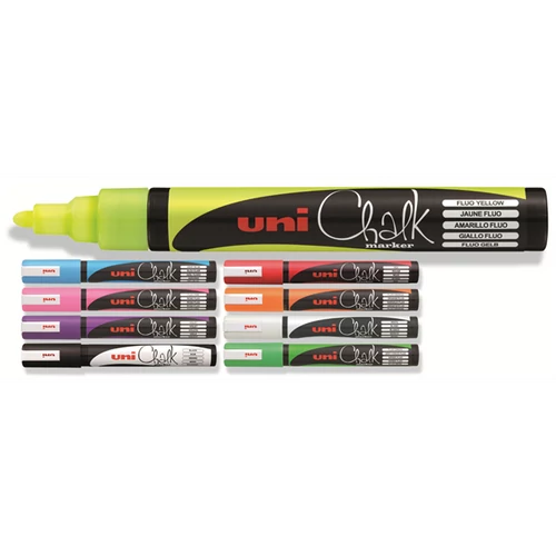 UNI Chalk Marker Pen PWE-5M Medium Bullet Tip - Black UNI